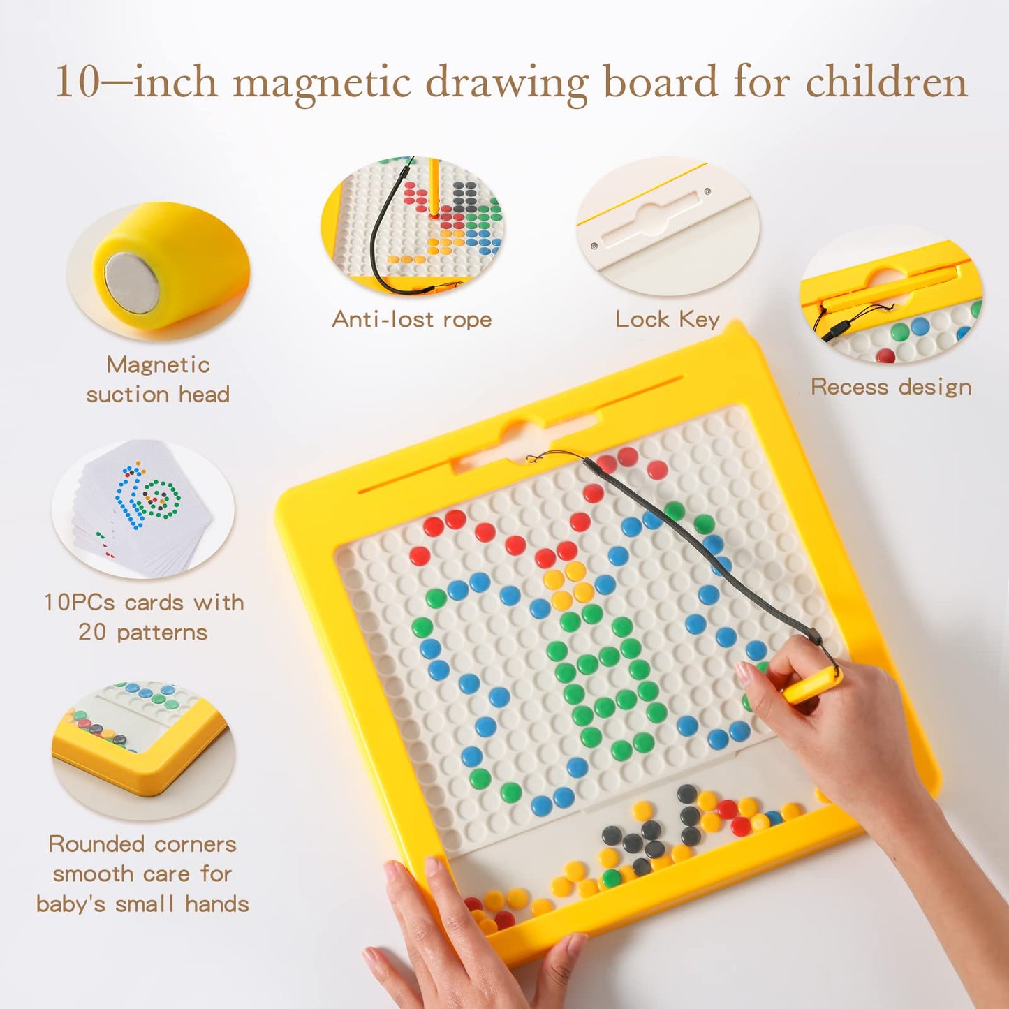 🧩 Kids Creative Mosaic Peg Board