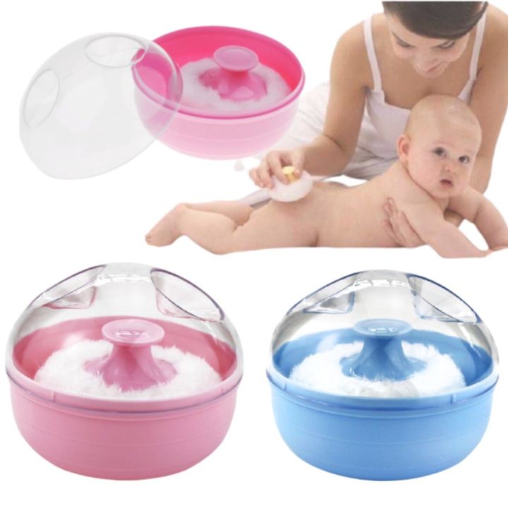 Baby Powder Puff with Container Case