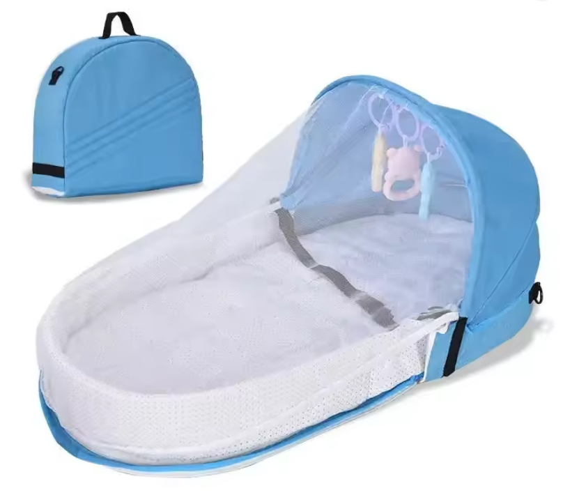 Portable Baby Bed Bag – Safe, Comfy & Easy to Carry Anywhere! + Free disposable diaper dispensernse