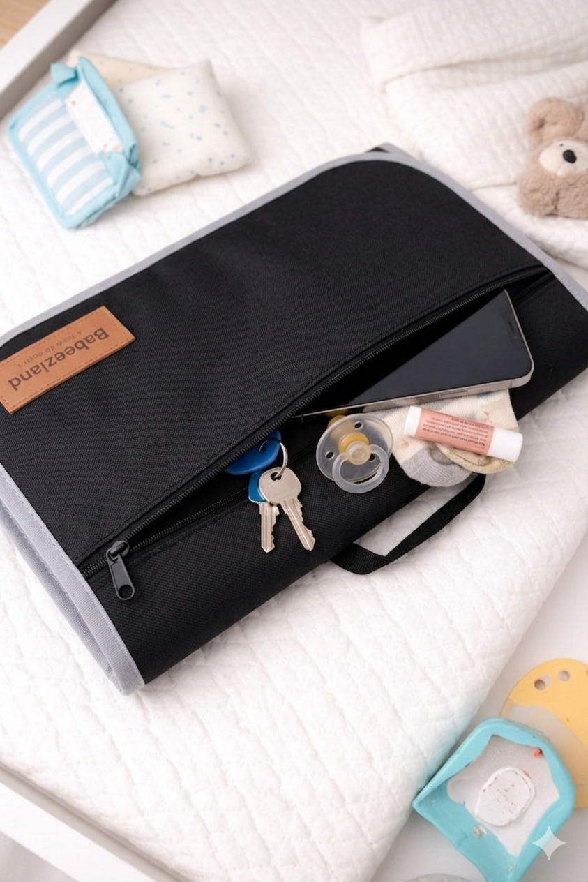 Portable Foam Paded Waterproof Baby Diaper & Clothes Changing bag